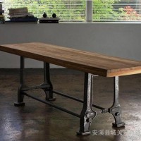 批发 欧式出口原单餐厅桌子铁艺实木做旧办公桌吧桌 可定做
