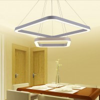 飞利浦同款多同心圆型变造型LED吊灯 现代精致客厅餐厅灯具