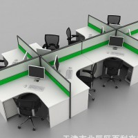 K30+K60厚薄结合屏风办公桌 白绿搭配办公桌隔断 办公屏