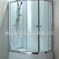 干湿分区旅馆淋浴房 浴室隔断门公司 沐浴屏风 钢化玻璃平安承